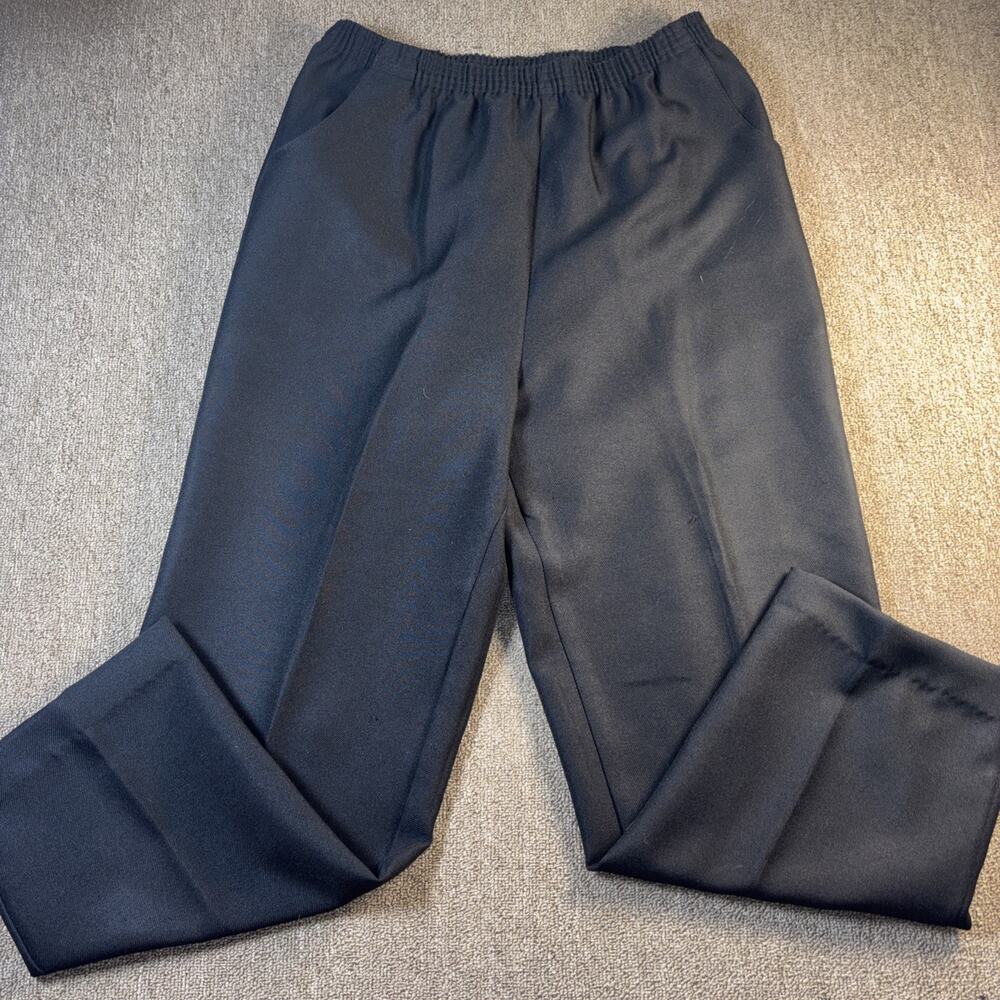 Vintage Women’s Haband Polyester Pants Black Elastic Waist Size 16